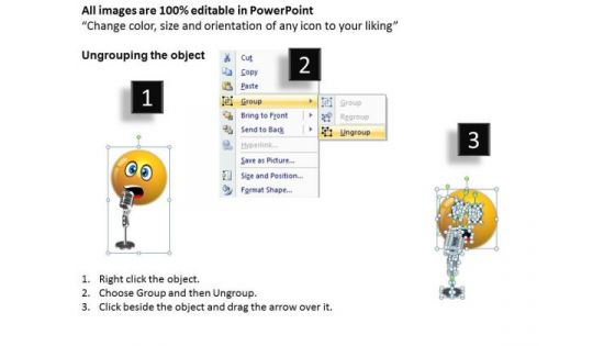 Ppt Singing Smiley Emoticon With Mike Project Management PowerPoint Templates