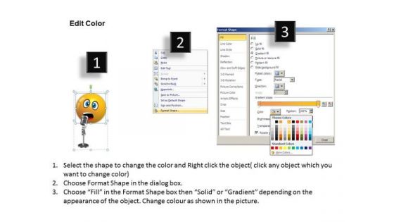 Ppt Singing Smiley Emoticon With Mike Project Management PowerPoint Templates