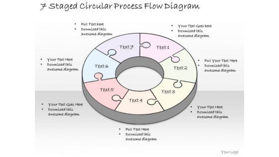 Ppt Slide 1814 Business Diagram 7 Staged Circular Process Flow PowerPoint Template Sales Plan