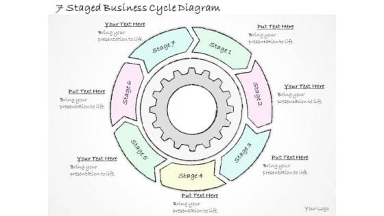 Ppt Slide 1814 Business Diagram 7 Staged Cycle PowerPoint Template Sales Plan