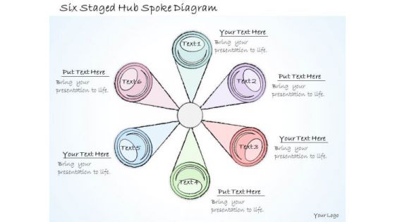 Ppt Slide 1814 Business Diagram Six Staged Hub Spoke PowerPoint Template Diagrams