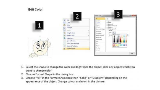 Ppt Slide 1814 Business Diagram Thinking Emoticon Smiley PowerPoint Template Diagrams