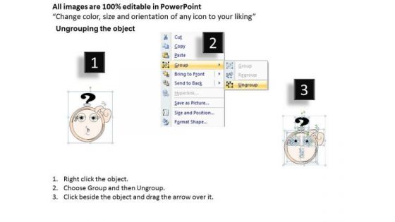 Ppt Slide 1814 Business Diagram Thoughtful Emoticon Graphic PowerPoint Template Diagrams