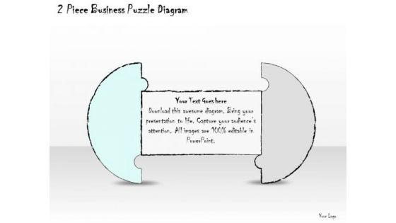 Ppt Slide 2 Piece Business Puzzle Diagram Consulting Firms