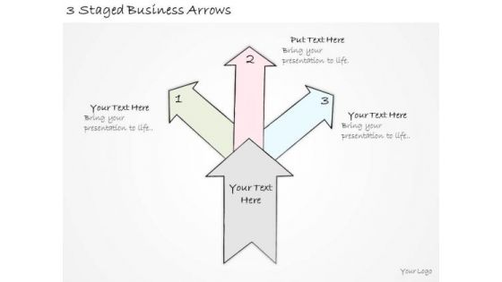 Ppt Slide 3 Staged Business Arrows Consulting Firms