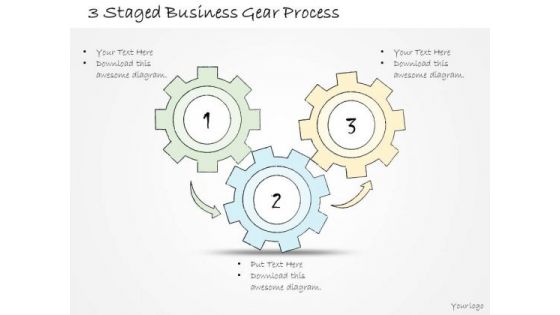 Ppt Slide 3 Staged Business Gear Process Sales Plan