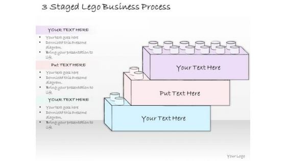 Ppt Slide 3 Staged Lego Business Process Sales Plan