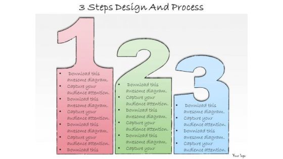 Ppt Slide 3 Steps Design And Process Sales Plan