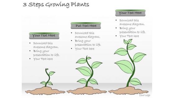 Ppt Slide 3 Steps Growing Plants Marketing