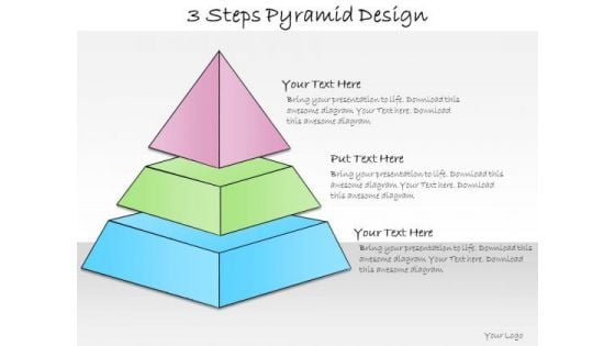 Ppt Slide 3 Steps Pyramid Design Strategic Planning