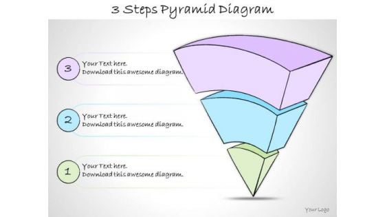 Ppt Slide 3 Steps Pyramid Diagram Strategic Planning