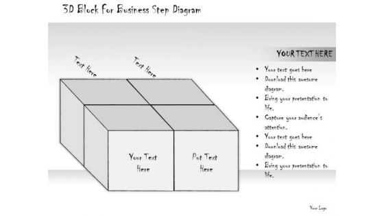 Ppt Slide 3d Block For Business Step Diagram Consulting Firms