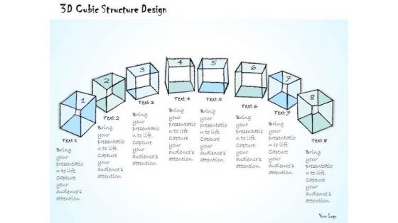 Ppt Slide 3d Cubic Structure Design Business Plan