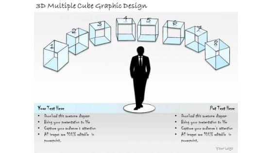 Ppt Slide 3d Multiple Cube Graphic Design Strategic Planning