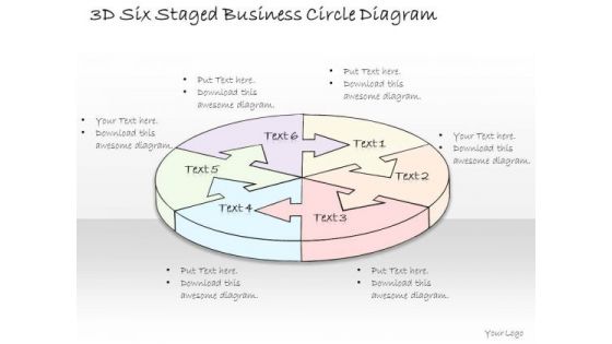 Ppt Slide 3d Six Staged Business Circle Diagram Diagrams