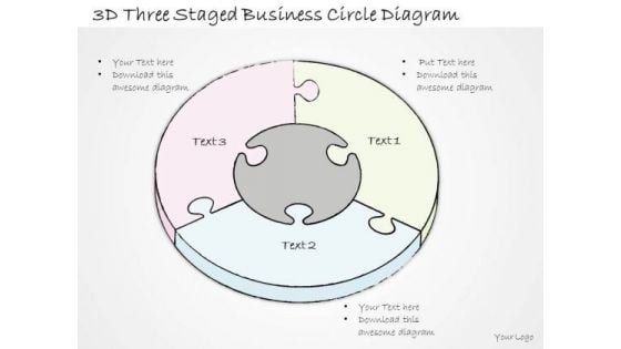 Ppt Slide 3d Three Staged Business Circle Diagram Diagrams