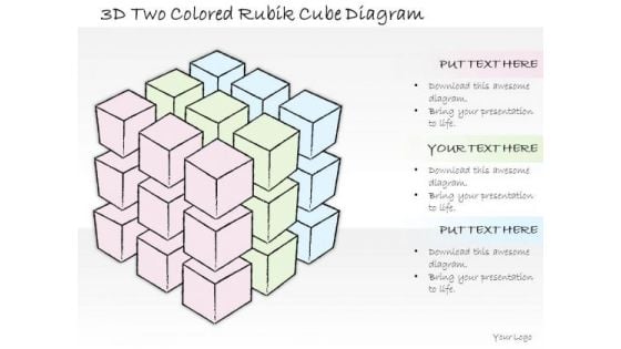 Ppt Slide 3d Two Colored Rubik Cube Diagram Consulting Firms