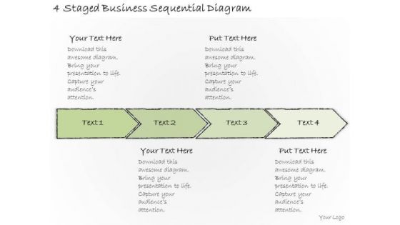 Ppt Slide 4 Staged Business Sequential Diagram Plan