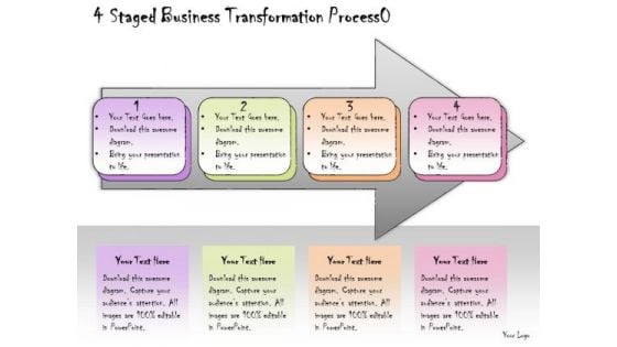 Ppt Slide 4 Staged Business Transformation Process Marketing Plan