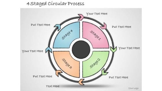 Ppt Slide 4 Staged Circular Process Marketing Plan