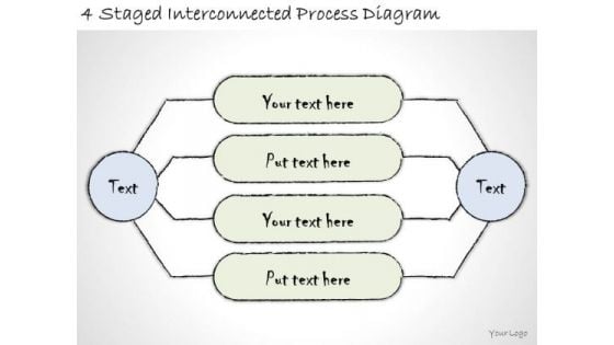 Ppt Slide 4 Staged Interconnected Process Diagram Marketing Plan