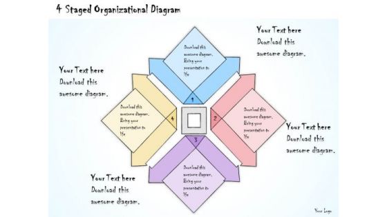 Ppt Slide 4 Staged Organizational Diagram Marketing Plan