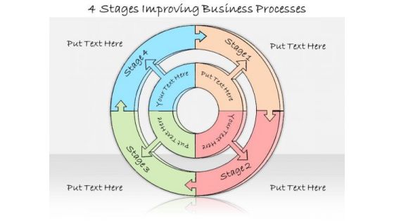 Ppt Slide 4 Stages Improving Business Processes Diagrams