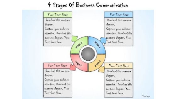 Ppt Slide 4 Stages Of Business Communication Sales Plan