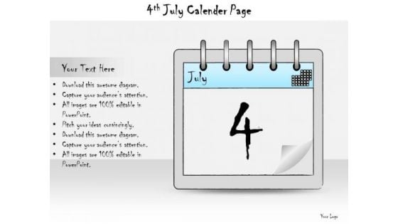 Ppt Slide 4th July Calendar Page Strategic Planning Ppt Slide 4th July Calendar Page Strategic Planning