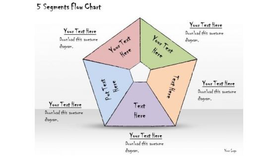 Ppt Slide 5 Segments Flow Chart Marketing Plan