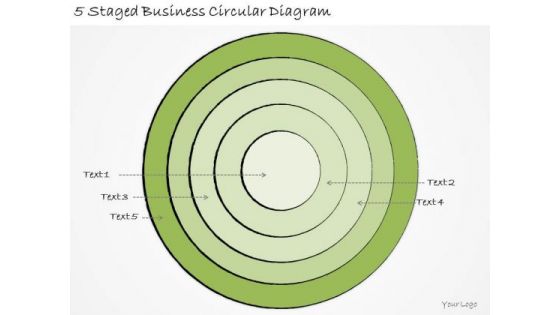 Ppt Slide 5 Staged Business Circular Diagram Sales Plan