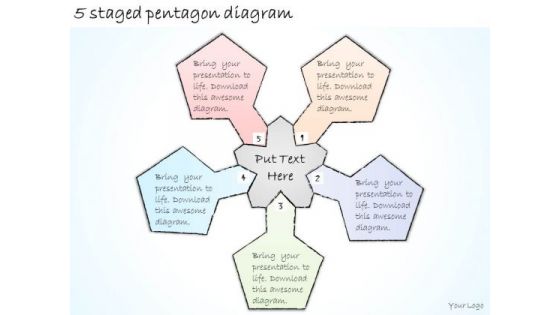 Ppt Slide 5 Staged Pentagon Diagram Strategic Planning