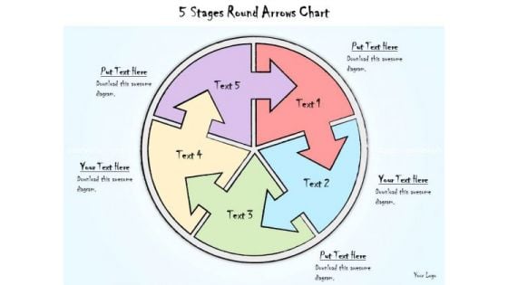 Ppt Slide 5 Stages Round Arrows Chart Business Diagrams