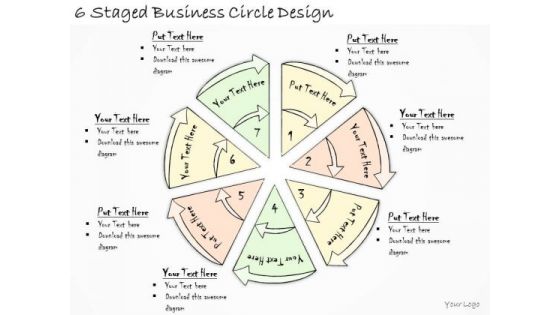 Ppt Slide 6 Staged Business Circle Design Diagrams