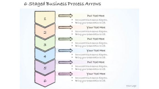 Ppt Slide 6 Staged Business Process Arrows Sales Plan