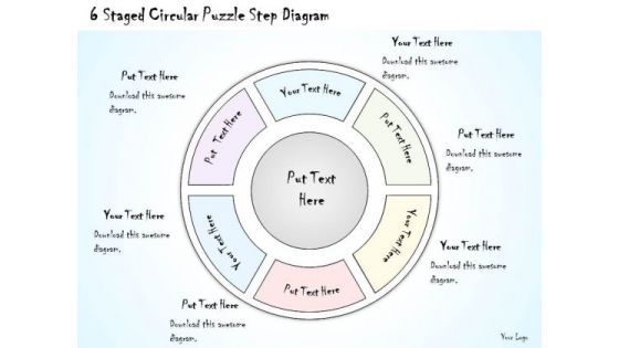 Ppt Slide 6 Staged Circular Puzzle Step Diagram Strategic Planning