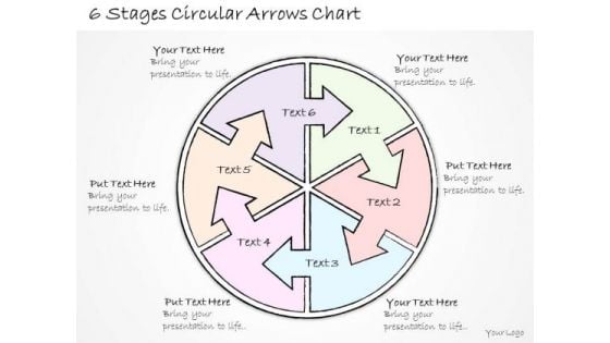 Ppt Slide 6 Stages Circular Arrows Chart Marketing Plan