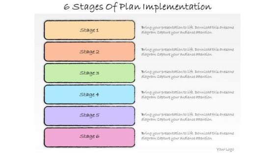 Ppt Slide 6 Stages Of Plan Implementation Business Diagrams