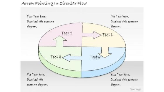 Ppt Slide Arrow Pointing Circular Flow Consulting Firms