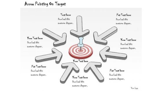 Ppt Slide Arrow Pointing On Target Sales Plan