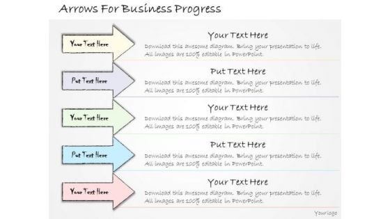 Ppt Slide Arrows For Business Progress Sales Plan