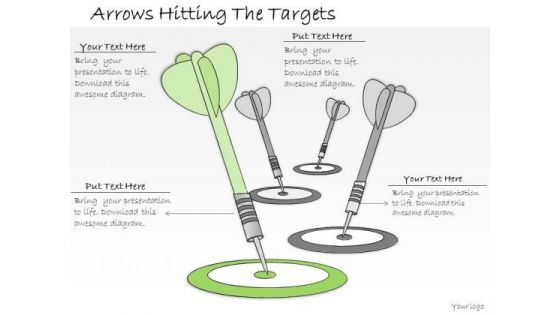 Ppt Slide Arrows Hitting The Targets Marketing Plan