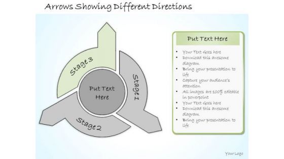 Ppt Slide Arrows Showing Different Directions Consulting Firms