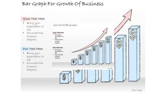 Ppt Slide Bar Graph For Growth Of Business Plan