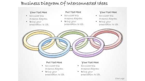 Ppt Slide Business Diagram Of Interconnected Ideas Strategic Planning