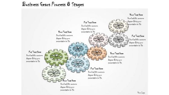 Ppt Slide Business Gears Process 8 Stages Diagrams