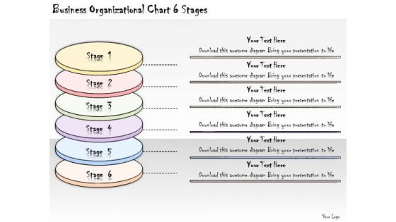 Ppt Slide Business Organizational Chart 6 Stages Diagrams