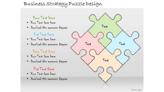 Ppt Slide Business Strategy Puzzle Design Plan