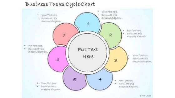 Ppt Slide Business Tasks Cycle Chart Sales Plan