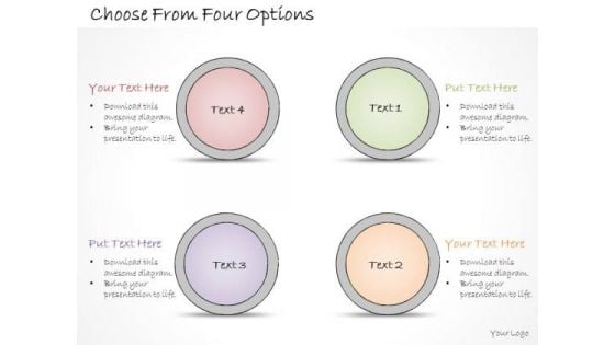 Ppt Slide Choose From Four Options Strategic Planning